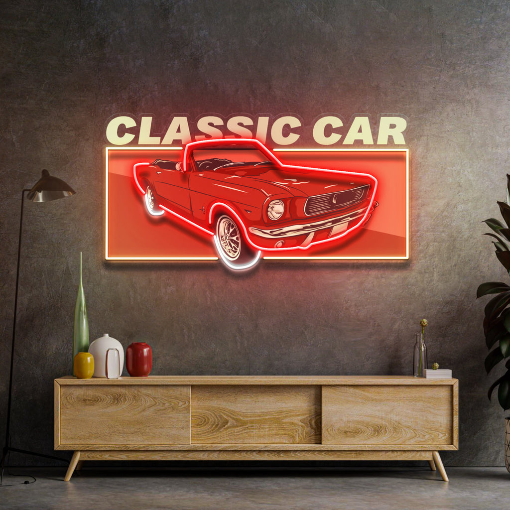 Retro Car LED Neon Sign Light Pop Art