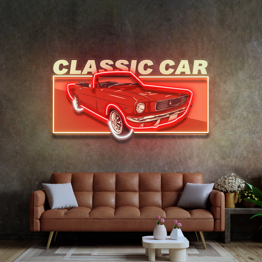 Retro Car LED Neon Sign Light Pop Art