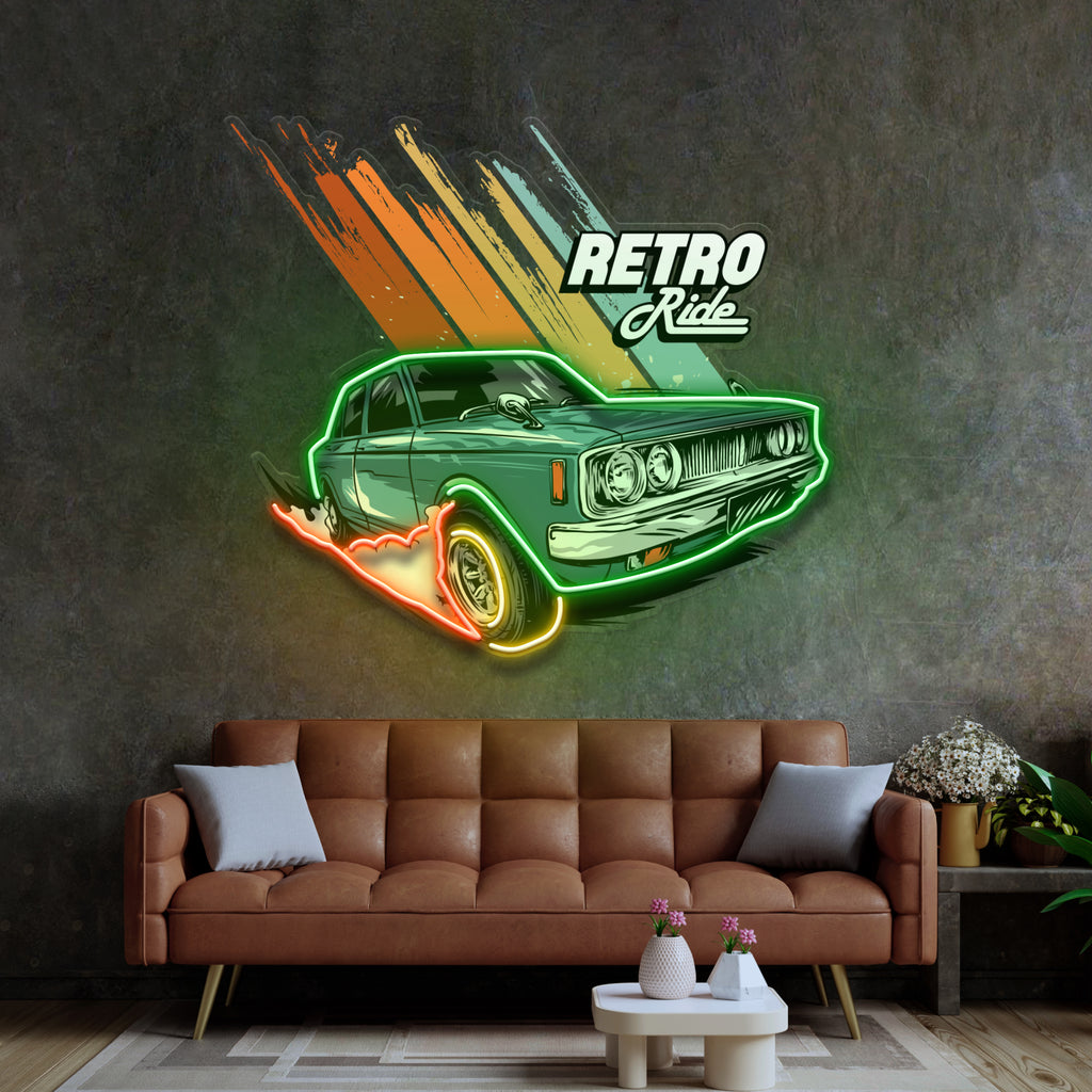 Retro Ride LED Neon Sign Light Pop Art