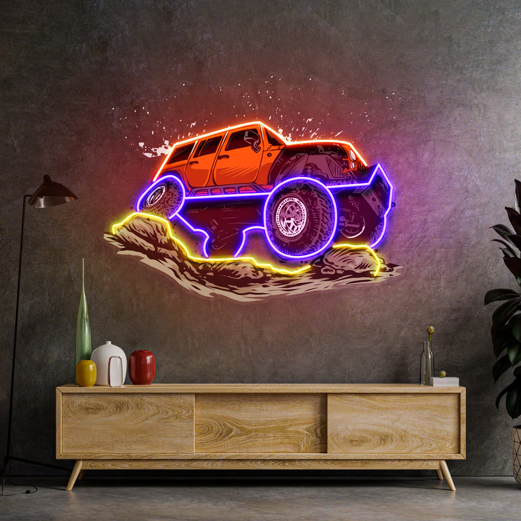 Rock Crowler LED Neon Sign Light Pop Art