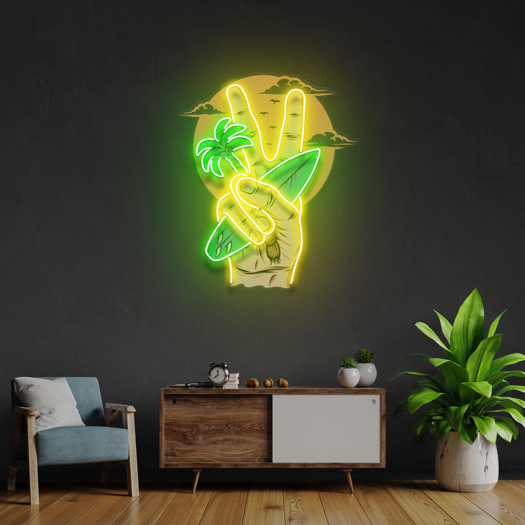 The Beach Led Neon Acrylic Artwork