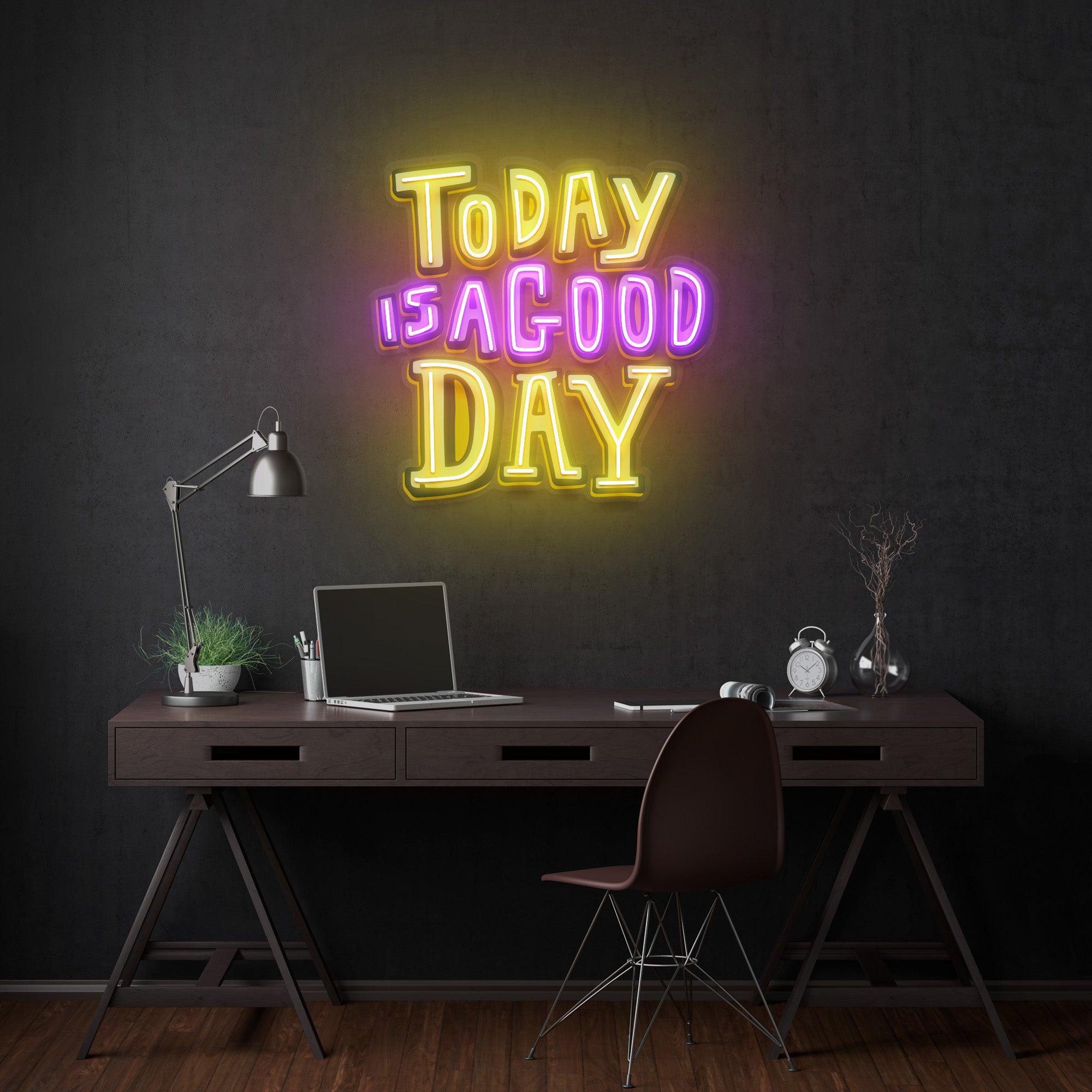 Today Is A Good Day Led Neon Acrylic Artwork