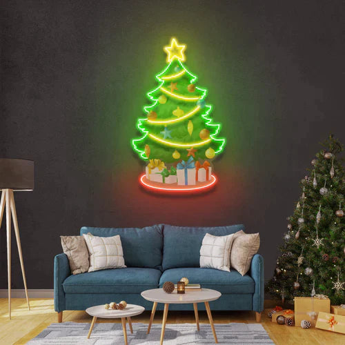 Traditional Christmas Tree Art Work Led Neon Sign Light