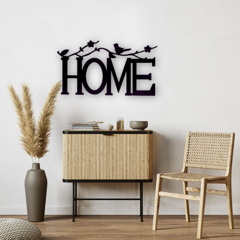 Home with Birds Sitting on Branche Wall Art