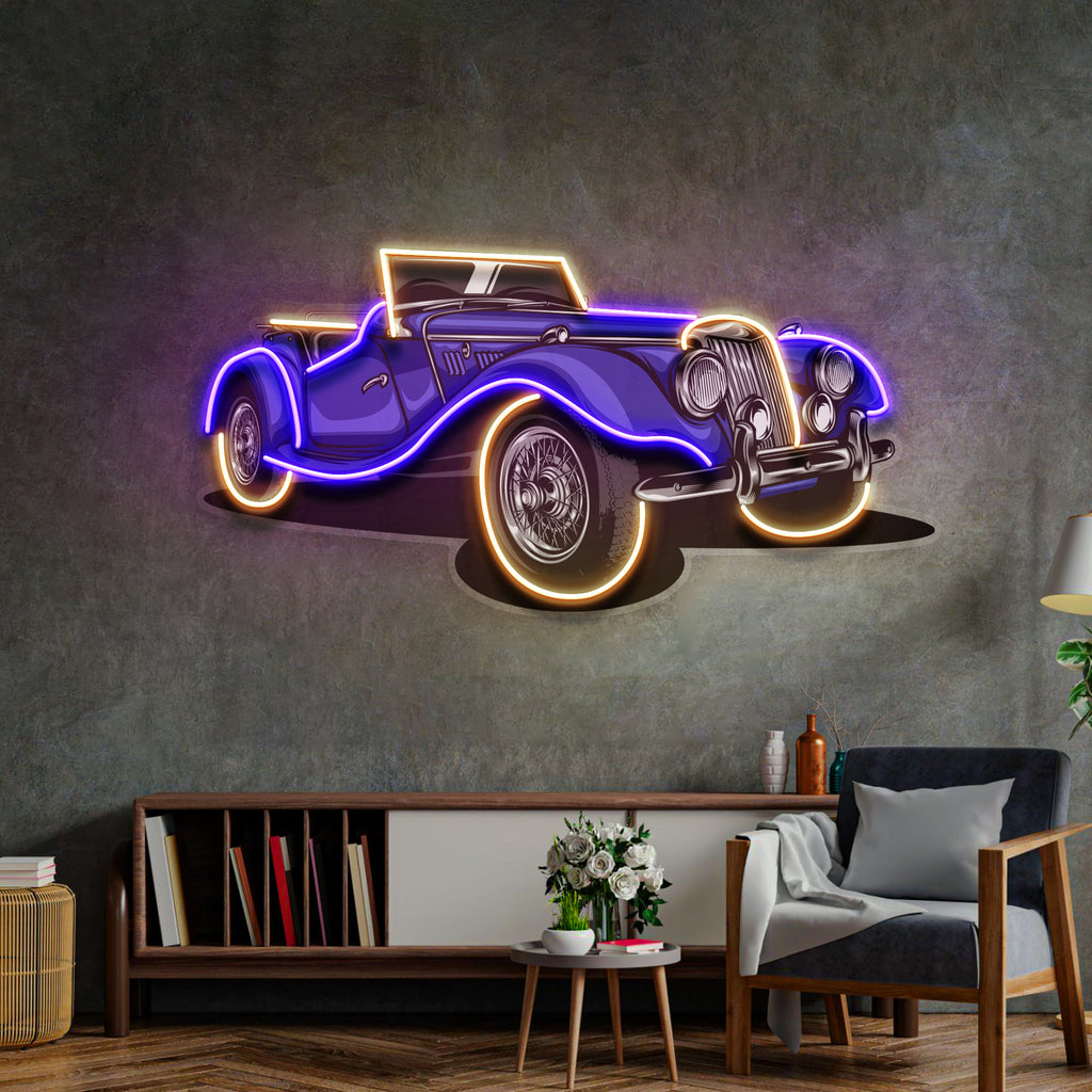 Vintage Classic Car LED Neon Sign Light Pop Art