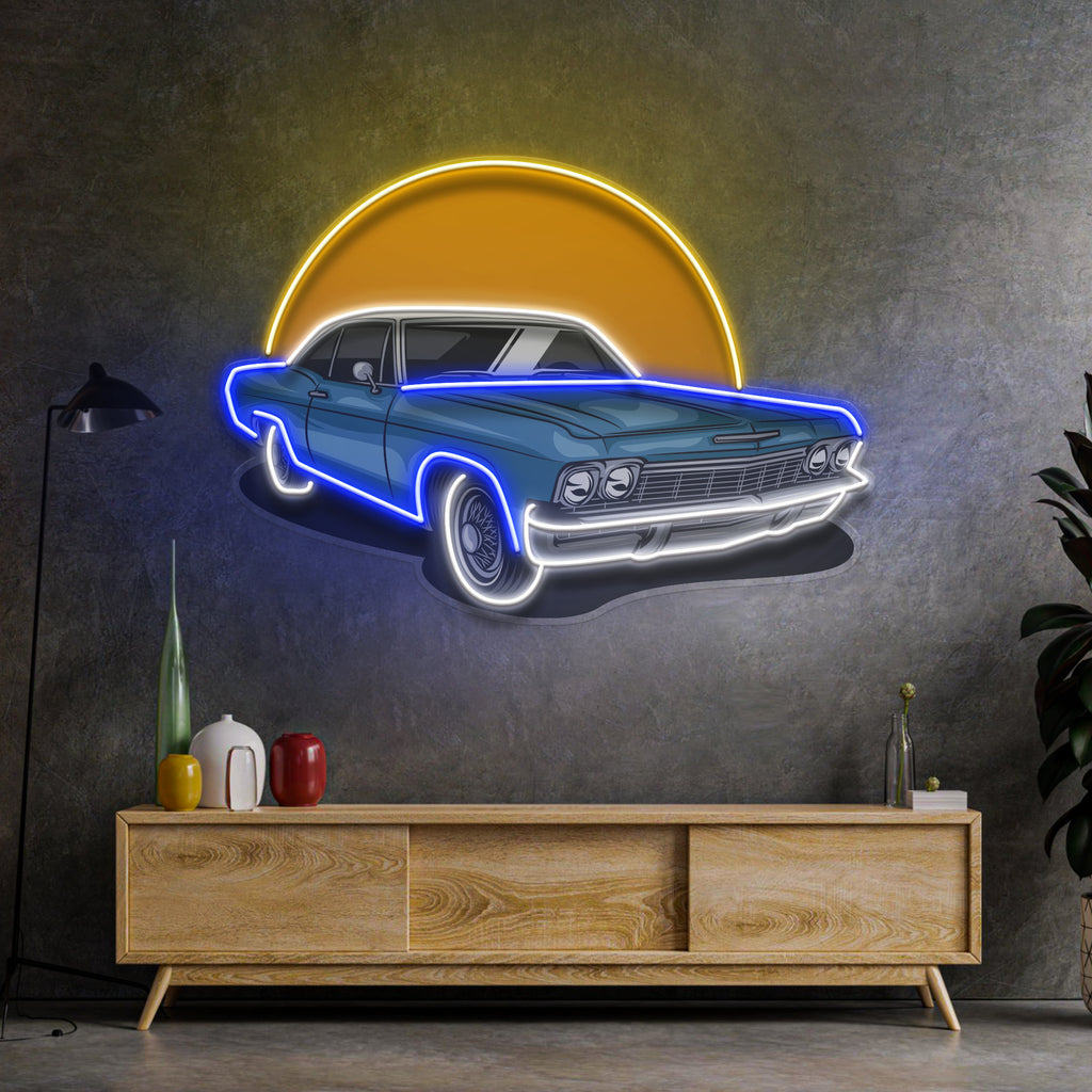 Vintage Retro Car LED Neon Sign Light Pop Art