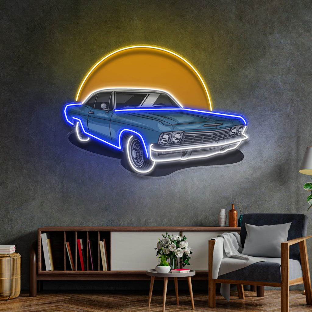 Vintage Retro Car LED Neon Sign Light Pop Art