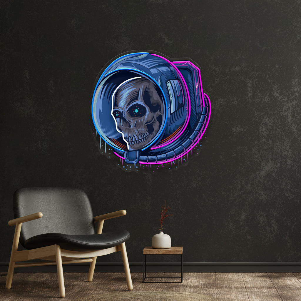 Astronaut Skull LED Neon Sign Light Pop Art