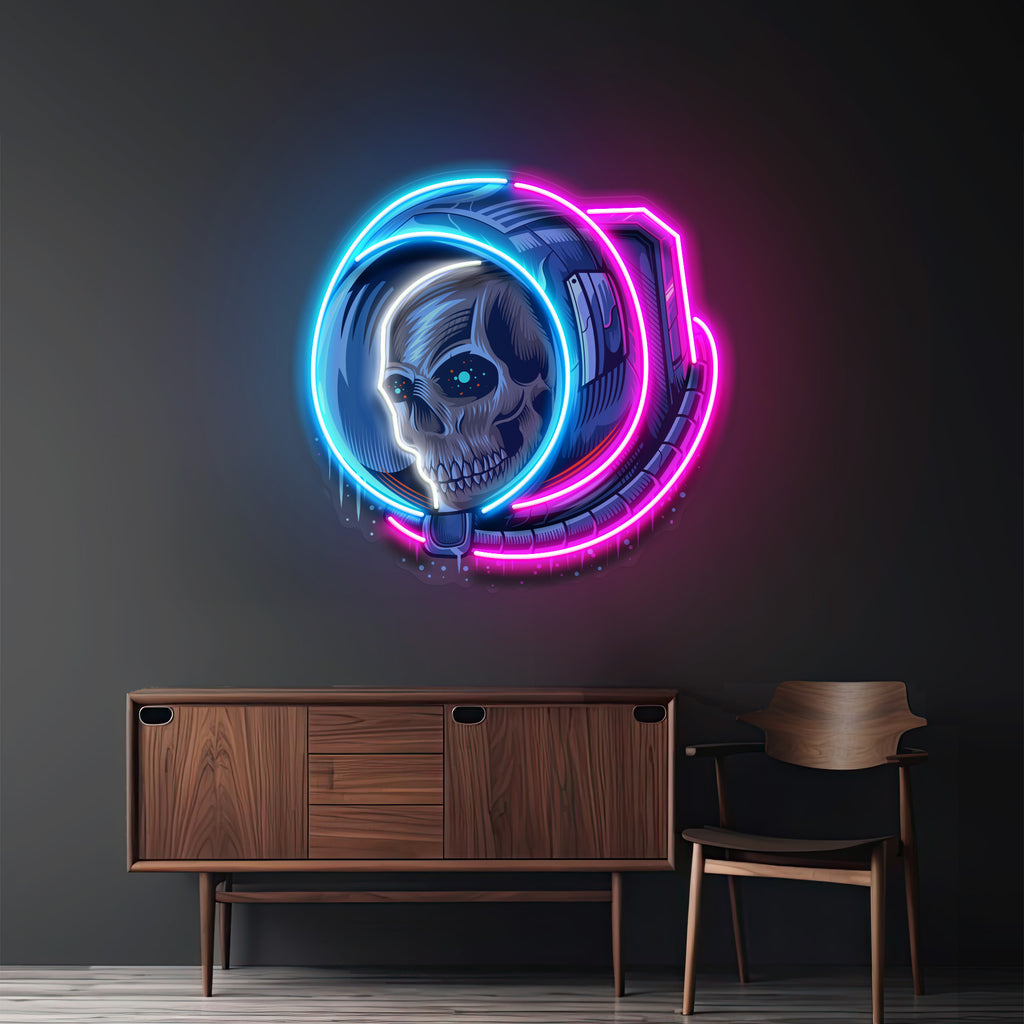 Astronaut Skull LED Neon Sign Light Pop Art