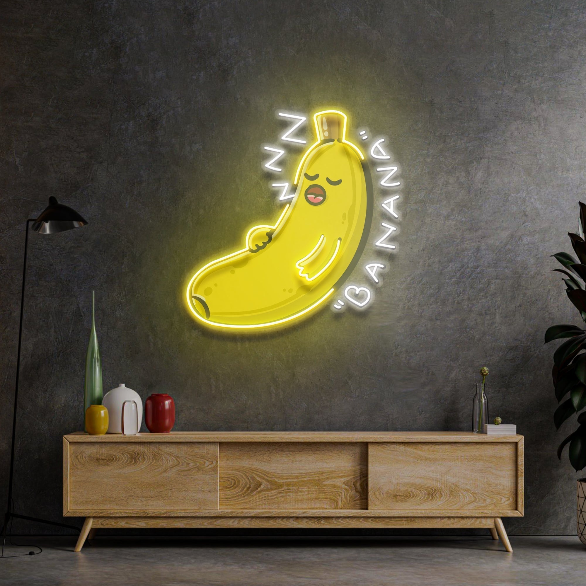 Banana Sleep LED Neon Sign Light Pop Art