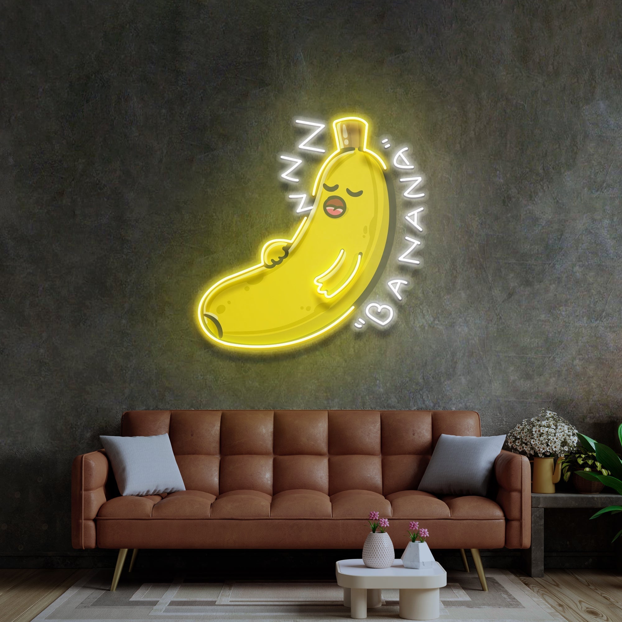 Banana Sleep LED Neon Sign Light Pop Art