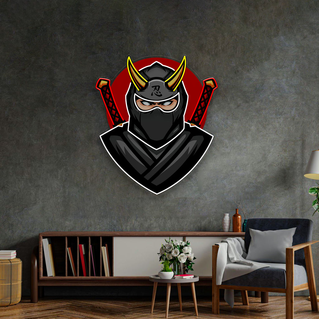 Black Ninja LED Neon Sign Light Pop Art