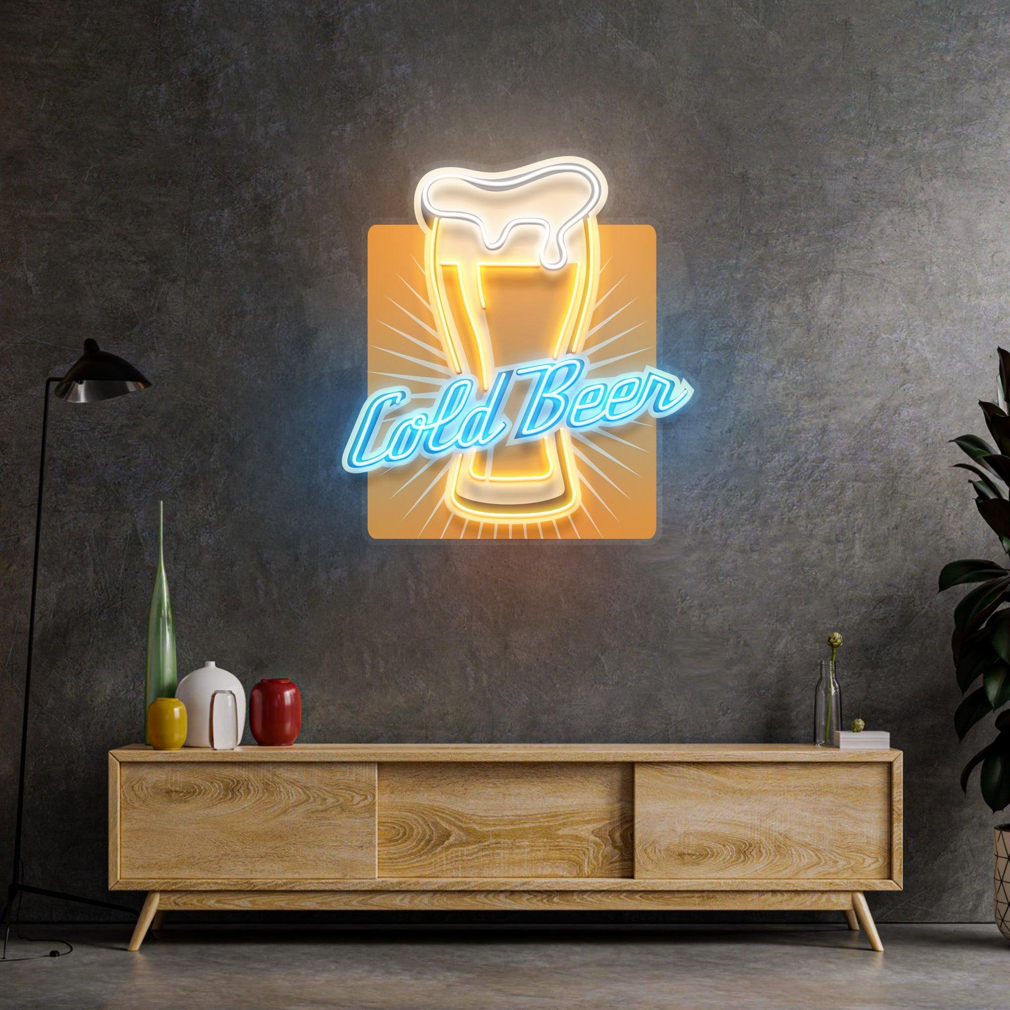 Cold Beer Led Neon Acrylic Artwork