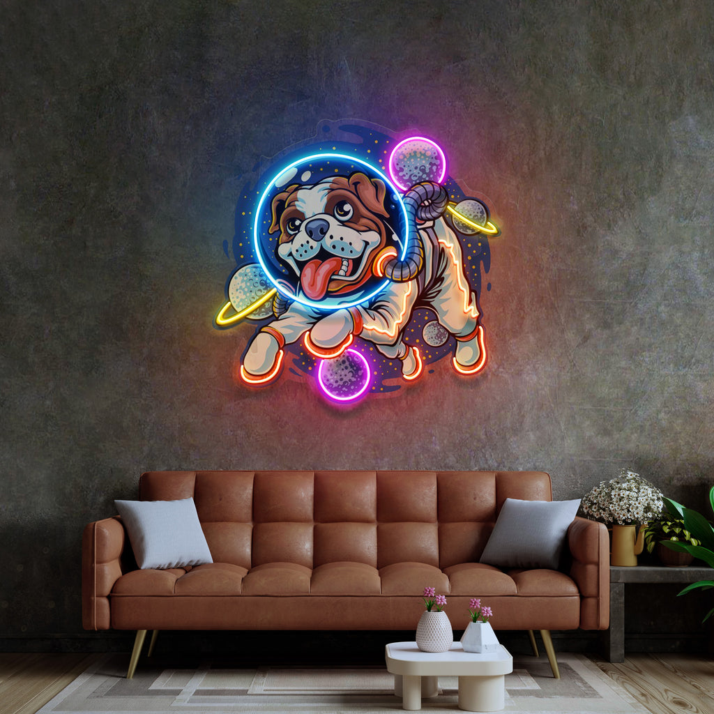 Dog Astronaut LED Neon Sign Light Pop Art