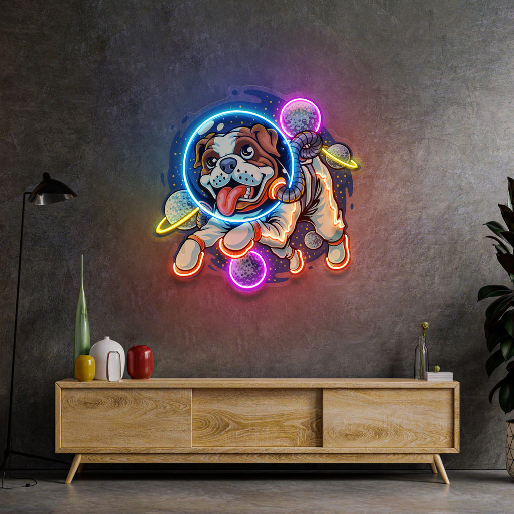 Dog Astronaut LED Neon Sign Light Pop Art