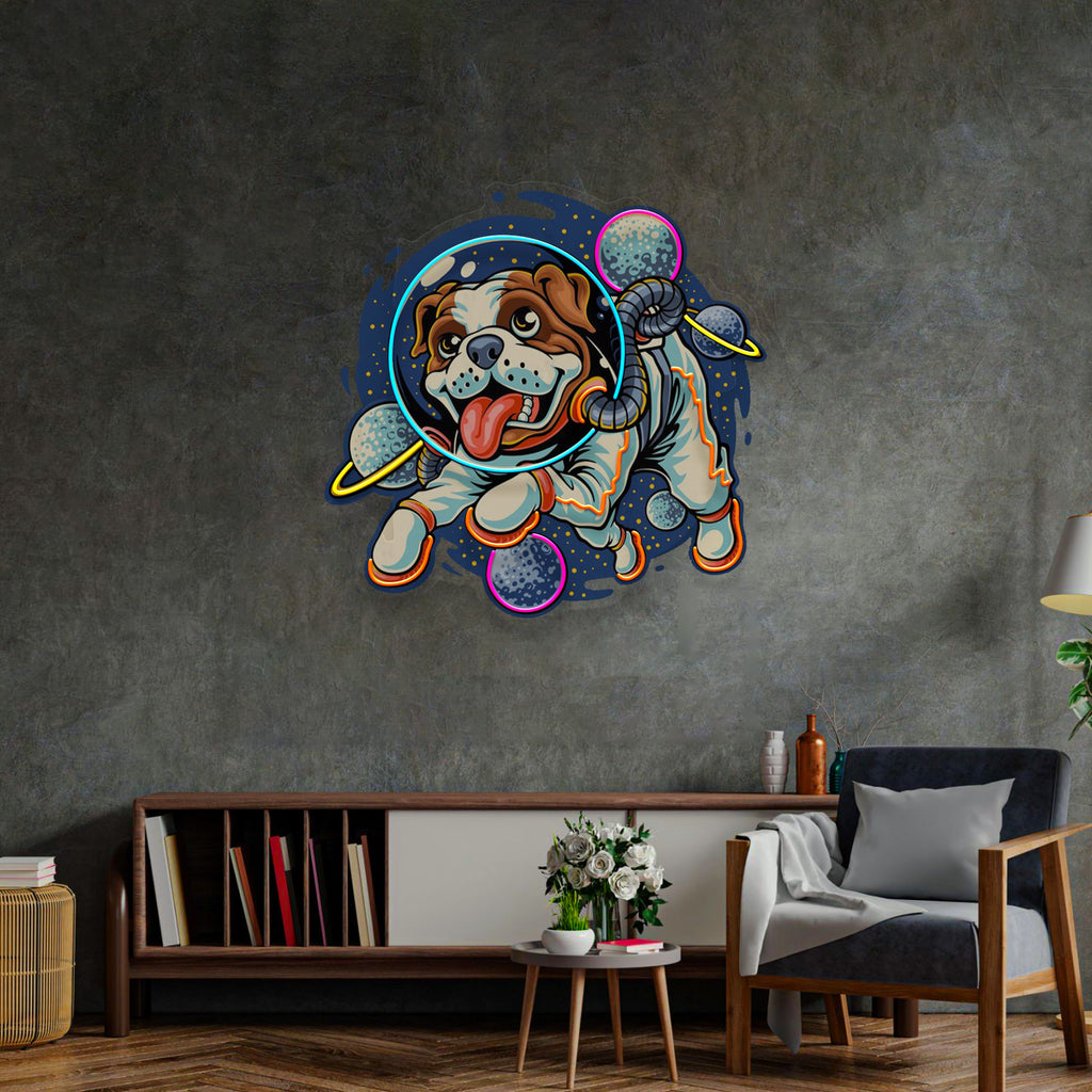 Dog Astronaut LED Neon Sign Light Pop Art