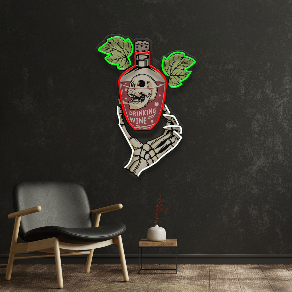 Drink To Death LED Neon Sign Light Pop Art