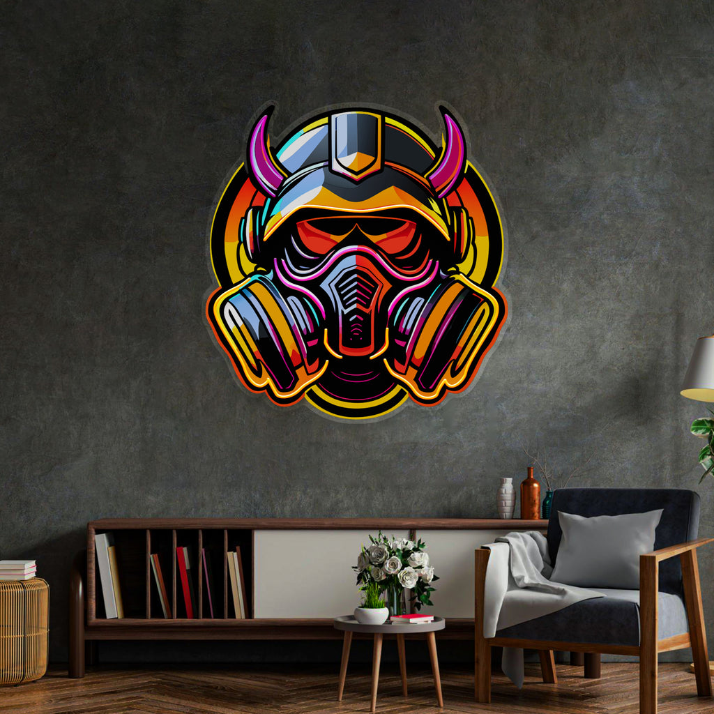 Gas Mask Esport LED Neon Sign Light Pop Art