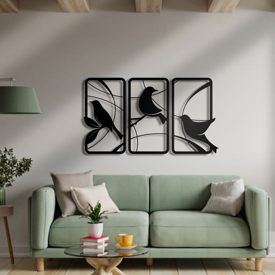 Birds of Paradise 3 Panels Wall Art