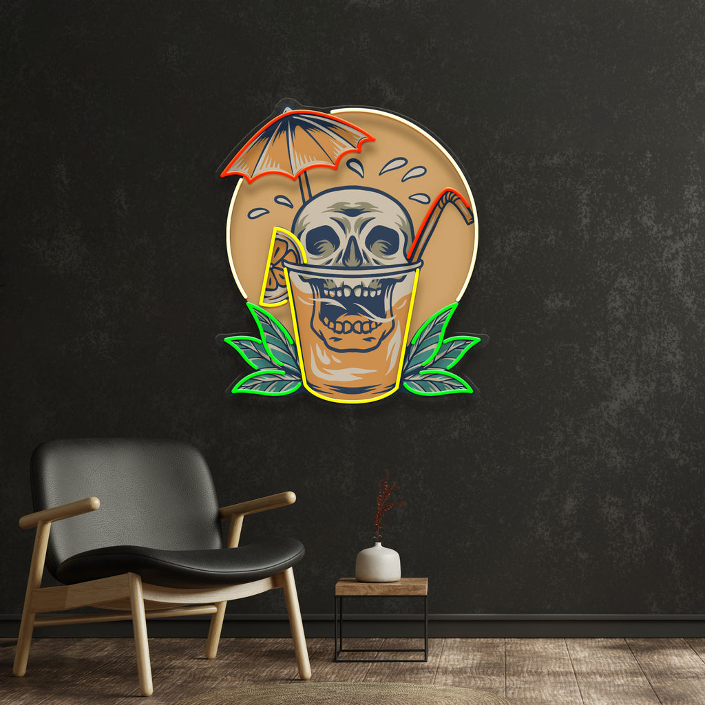 Juicy Skull LED Neon Sign Light Pop Art