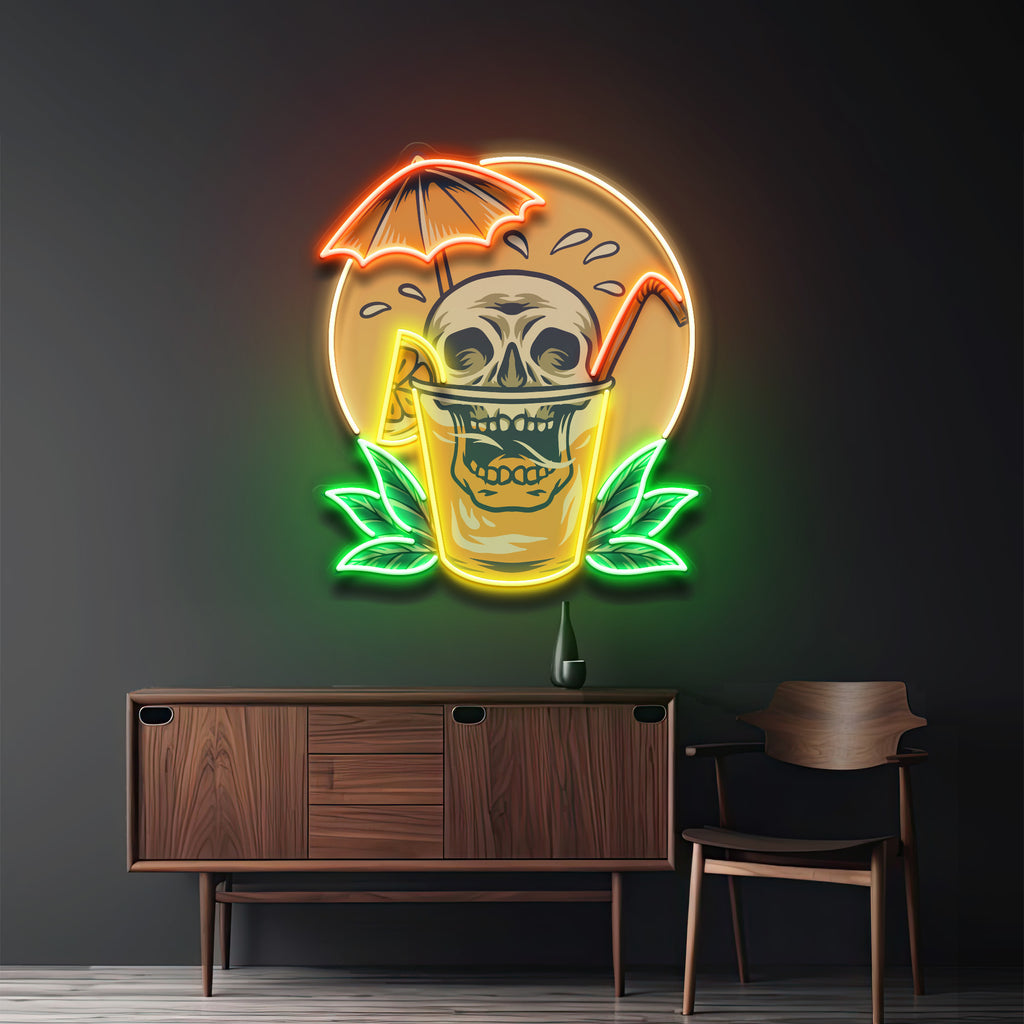 Juicy Skull LED Neon Sign Light Pop Art