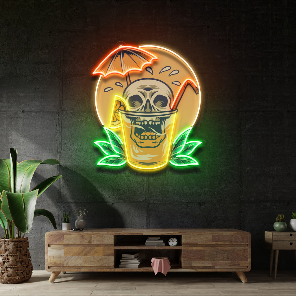 Juicy Skull LED Neon Sign Light Pop Art