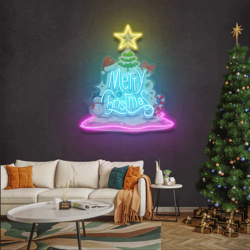 Merry christmas Art Work Led Neon Sign Light