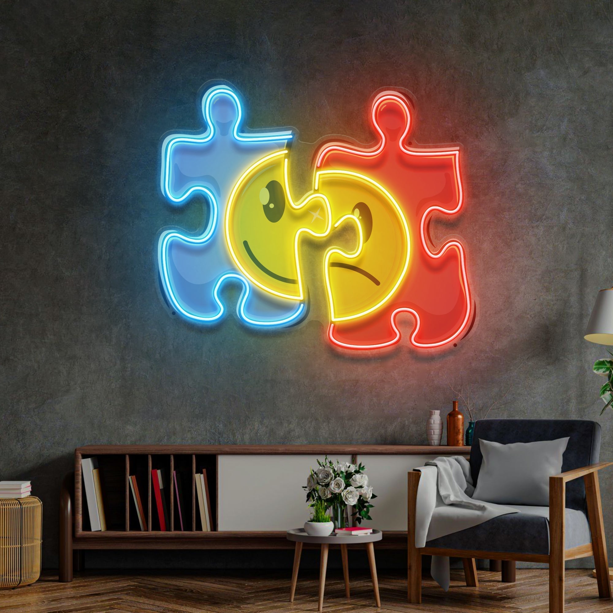 Puzzle LED Neon Sign Light Pop Art