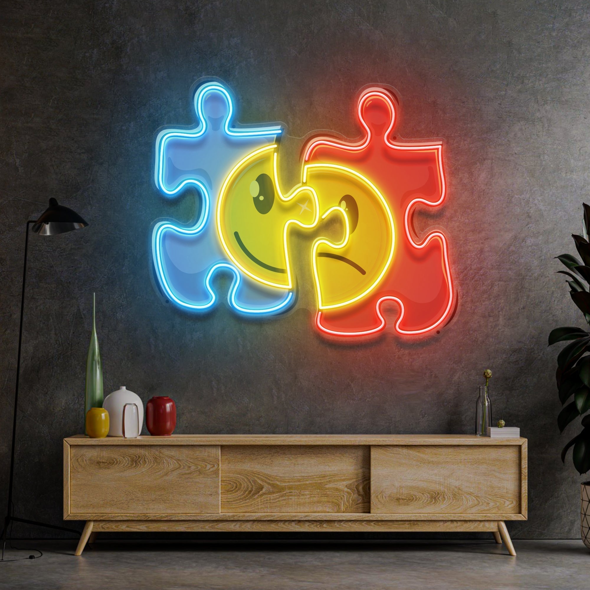 Puzzle LED Neon Sign Light Pop Art