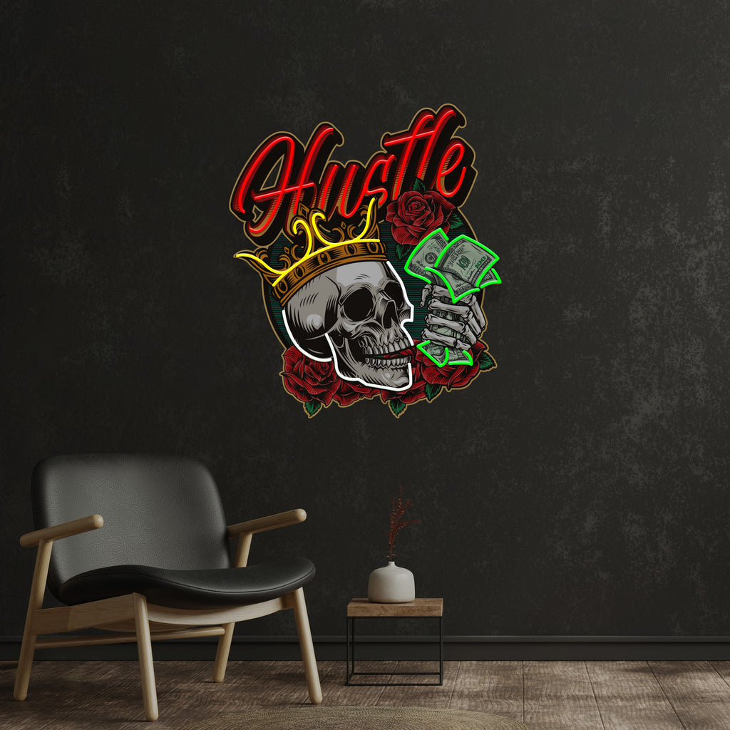 Rich Skull LED Neon Sign Light Pop Art