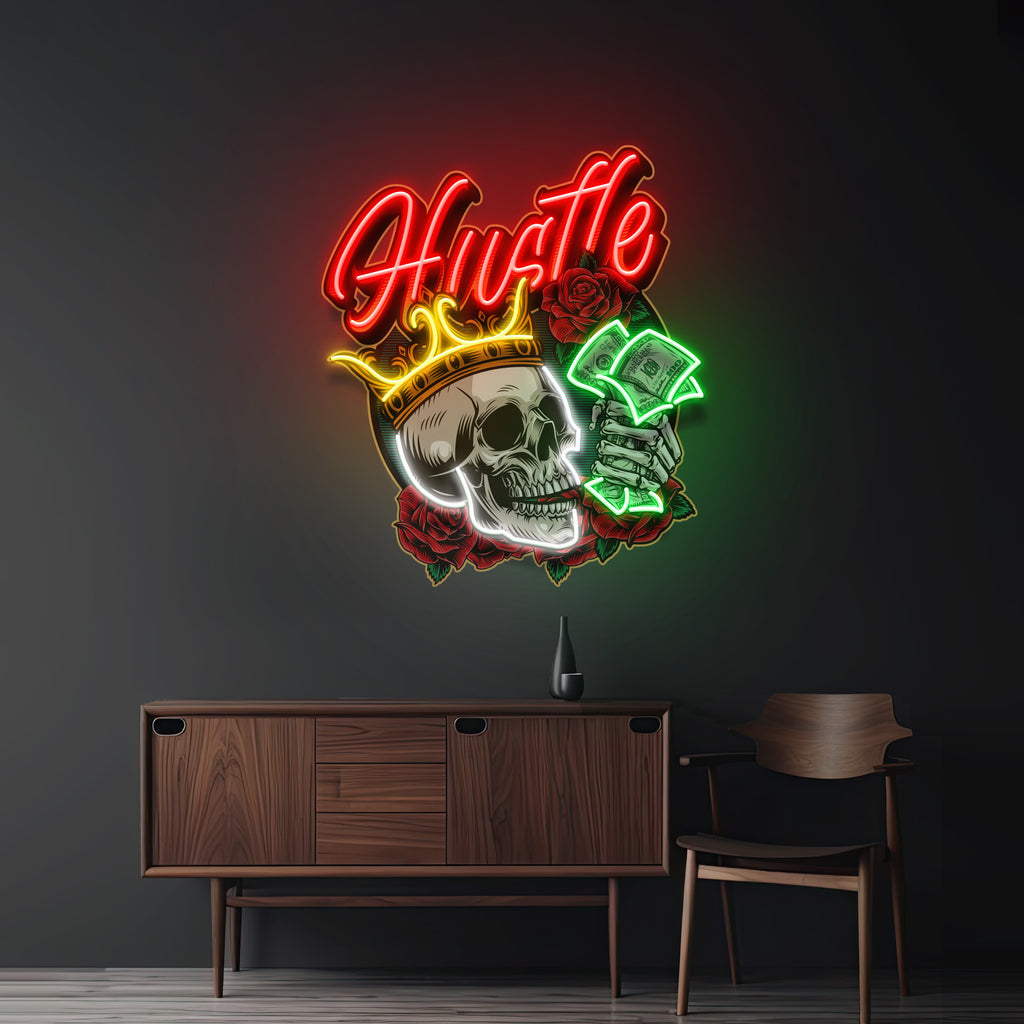 Rich Skull LED Neon Sign Light Pop Art