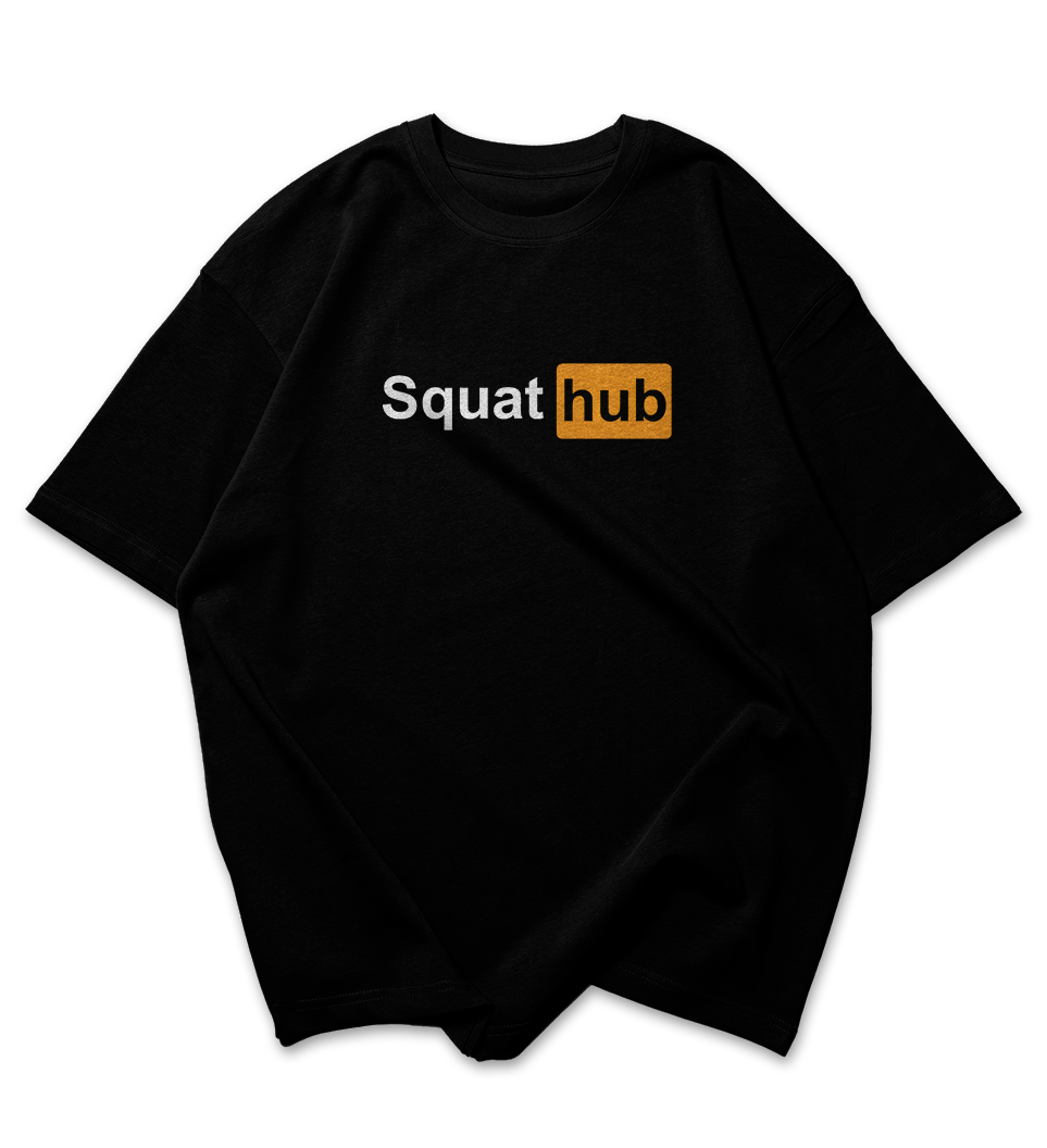 "SQUAT HUB" UNISEX OVERSIZE TEE