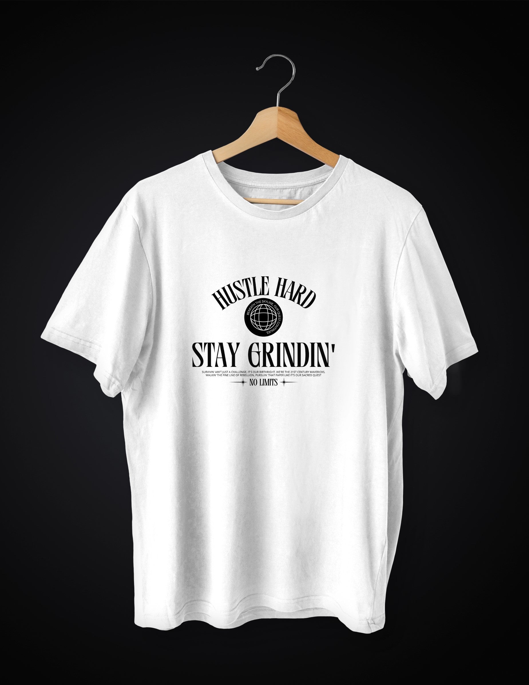 "STAY GRINDIN" UNISEX OVERSIZE TEE