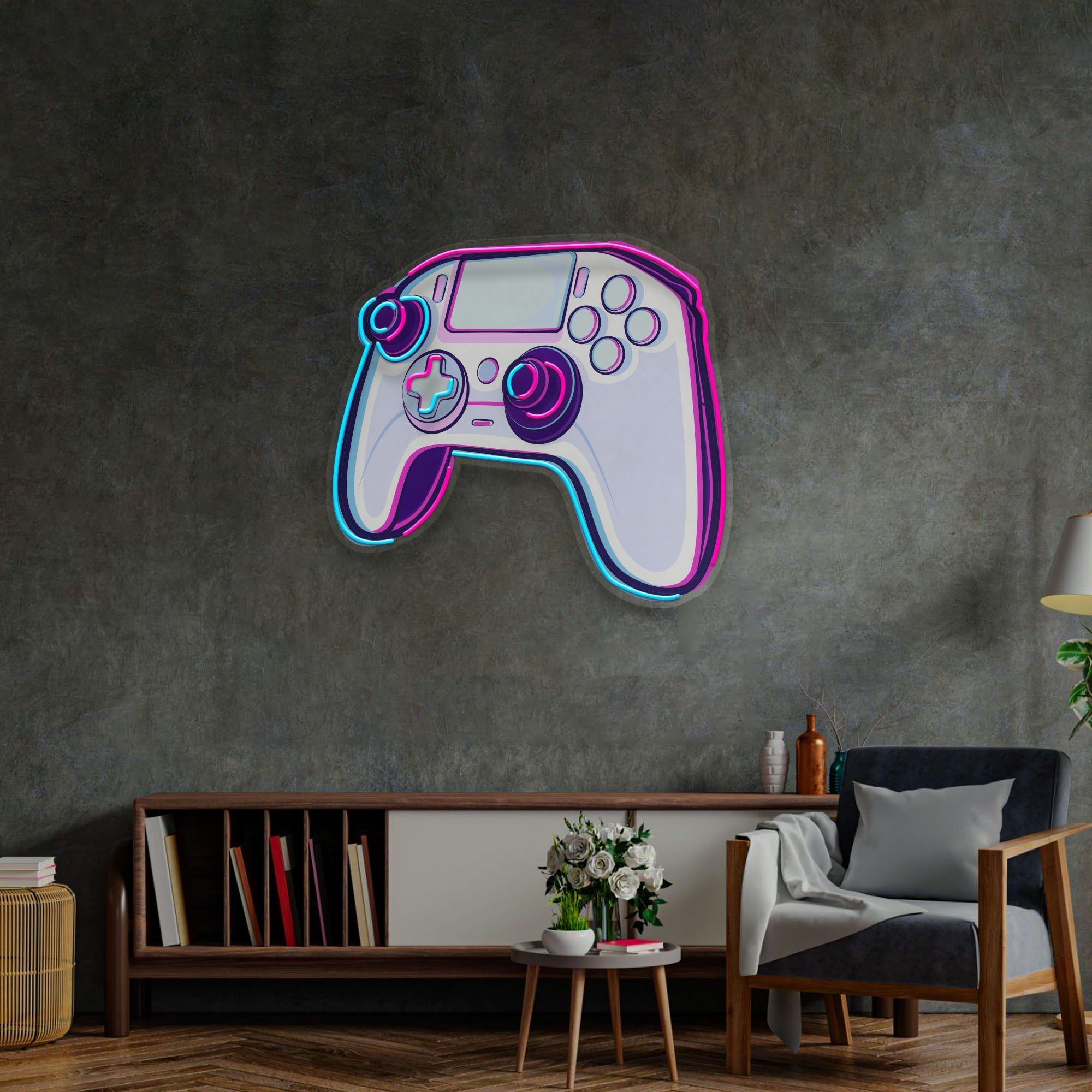 Stick Controller Cartoon LED Neon Sign Light Pop Art