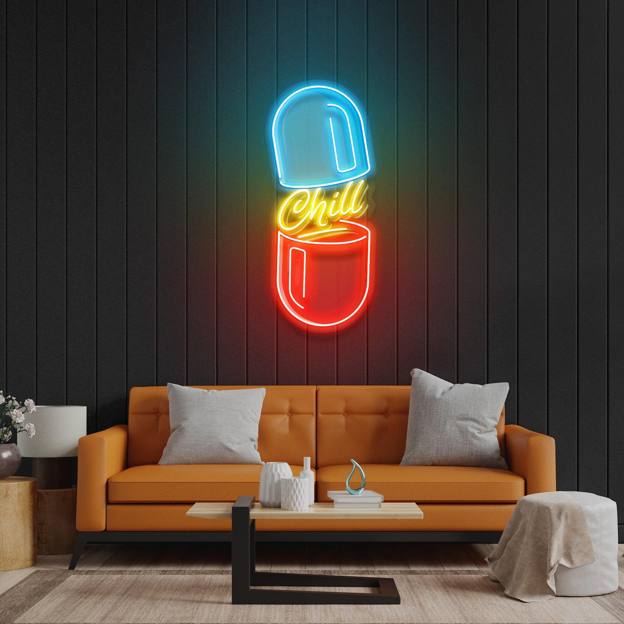 The Chill Pill Led Neon Acrylic Artwork