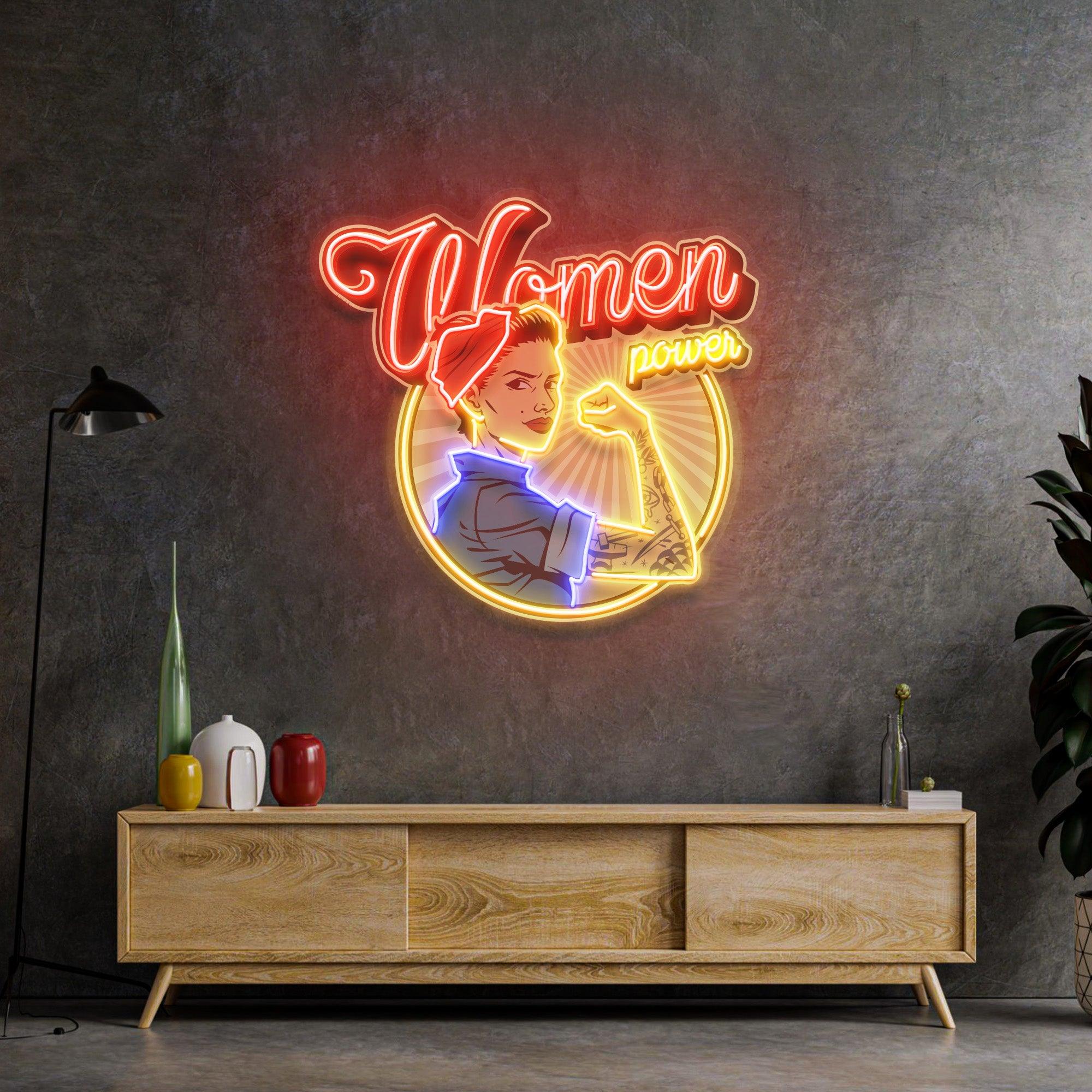 Women In Power Led Neon Acrylic Artwork